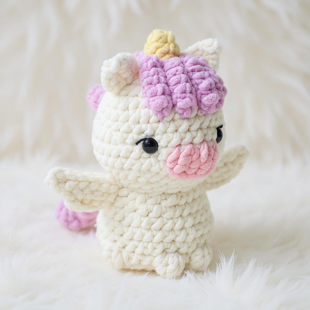 Dreamy Puff Unicorn Amigurumi Crochet Pattern - No-Sew - DIY Stuffed Animal Toy - Instant Download PDF