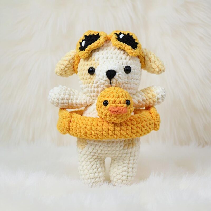 Dog in Duck Float Amigurumi Crochet Pattern - Adorable DIY Stuffed Animal Toy - Instant Download PDF - Image 2