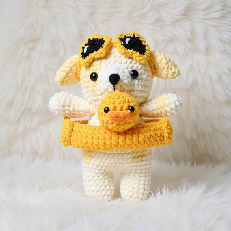 Dog in Duck Float Amigurumi Crochet Pattern - Adorable DIY Stuffed Animal Toy - Instant Download PDF - Image 3