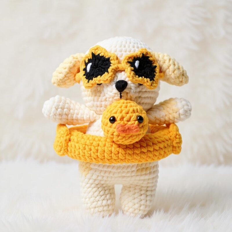 Dog in Duck Float Amigurumi Crochet Pattern - Adorable DIY Stuffed Animal Toy - Instant Download PDF - Image 6