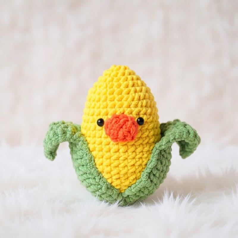 Ducky Corn Amigurumi Crochet Pattern - Adorable DIY Stuffed Animal Toy - Instant Download PDF