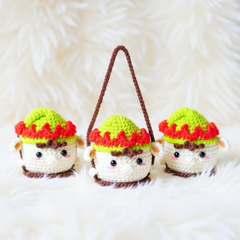 Swinging Elf Amigurumi Crochet Pattern - Charming DIY Car Hanging Charm - Instant Download PDF - Image 2
