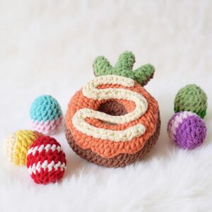 Easter Carrot Donut Amigurumi Crochet Pattern - Adorable DIY Stuffed Toy - Instant Download PDF