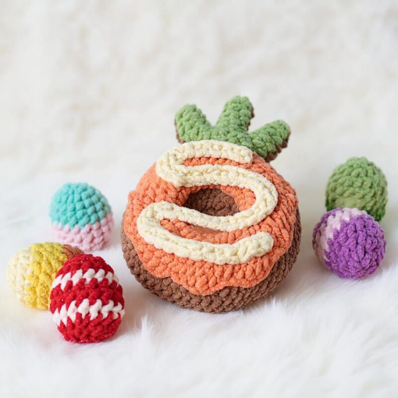 Easter Carrot Donut Amigurumi Crochet Pattern - Adorable DIY Stuffed Toy - Instant Download PDF - Image 2