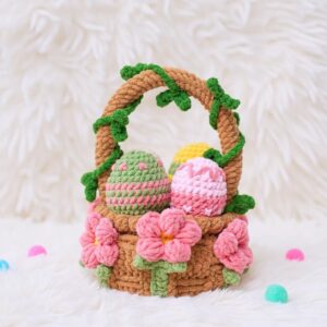 Easter Egg Basket Crochet Pattern - Adorable DIY Handmade Decor - Instant Download PDF