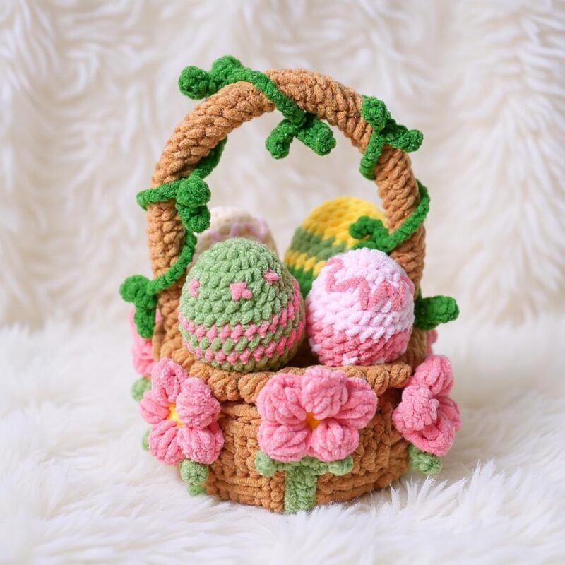 Easter Egg Basket Crochet Pattern - Adorable DIY Handmade Decor - Instant Download PDF - Image 2
