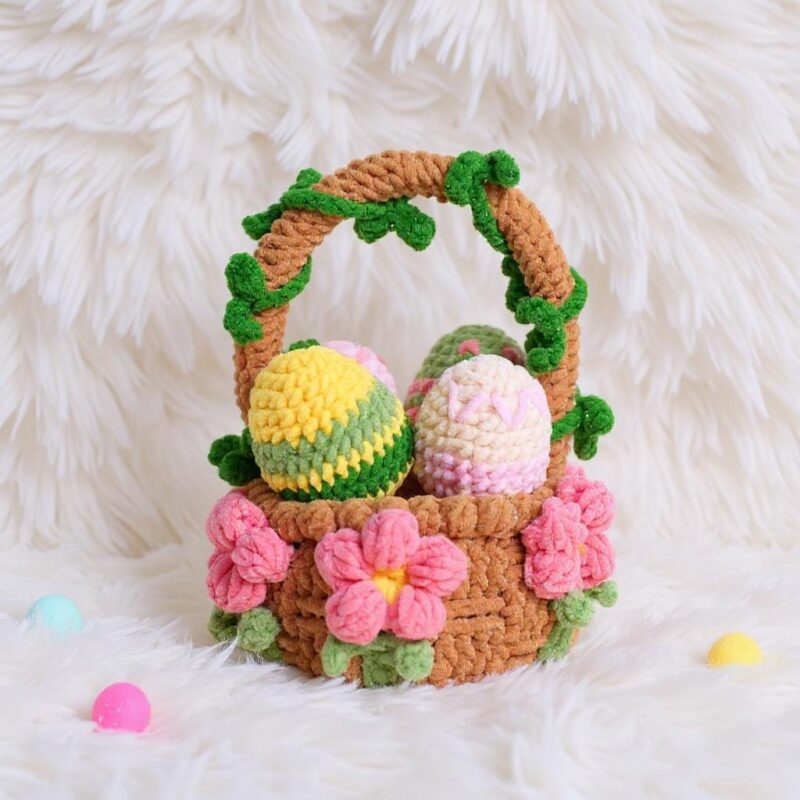 Easter Egg Basket Crochet Pattern - Adorable DIY Handmade Decor - Instant Download PDF - Image 3
