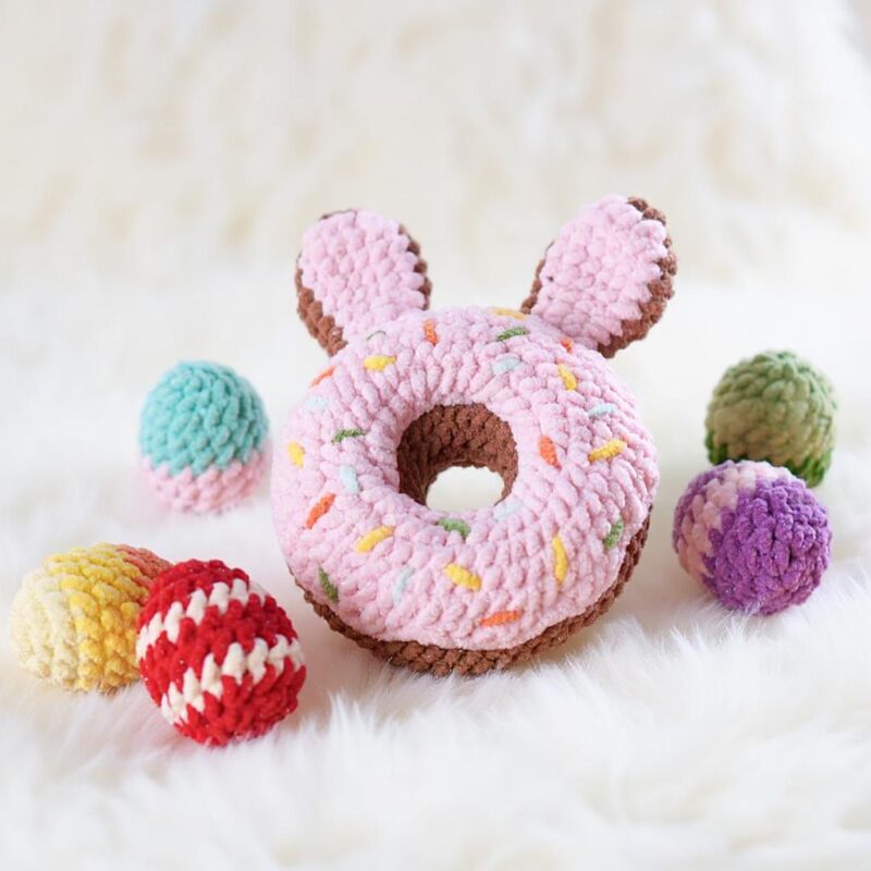Easter Rabbit Donut Amigurumi Crochet Pattern - Adorable DIY Stuffed Animal Toy - Instant Download PDF