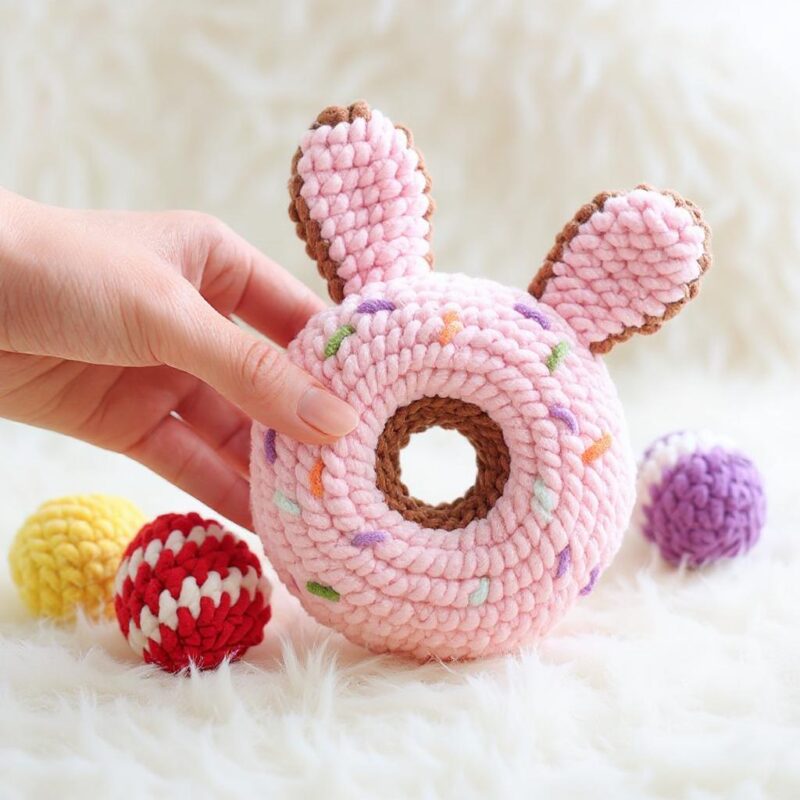 Easter Rabbit Donut Amigurumi Crochet Pattern - Adorable DIY Stuffed Animal Toy - Instant Download PDF - Image 2
