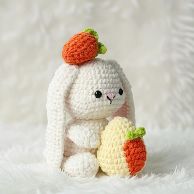 Easter Bunny & Carrot Eggs Amigurumi Crochet Pattern - Adorable - DIY Easter Toys & Decor - Instant Download PDF - Image 2