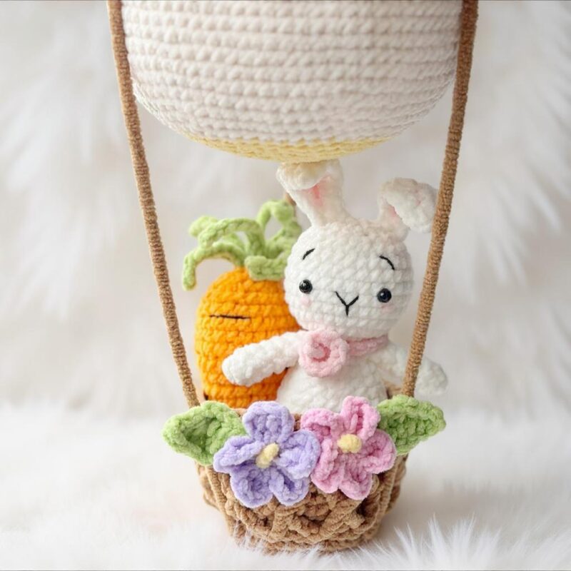 Easter Hot Air Balloon Amigurumi Crochet Pattern - Whimsical DIY Easter Decor - Instant Download PDF - Image 2