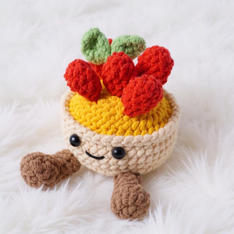 Egg Tart Amigurumi Crochet Pattern - Delicious DIY Play Food - Instant Download PDF - Image 3