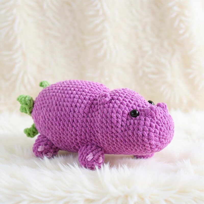 Eggplant Hippo Amigurumi Crochet Pattern - Adorable DIY Stuffed Animal Toy - Instant Download PDF - Image 2
