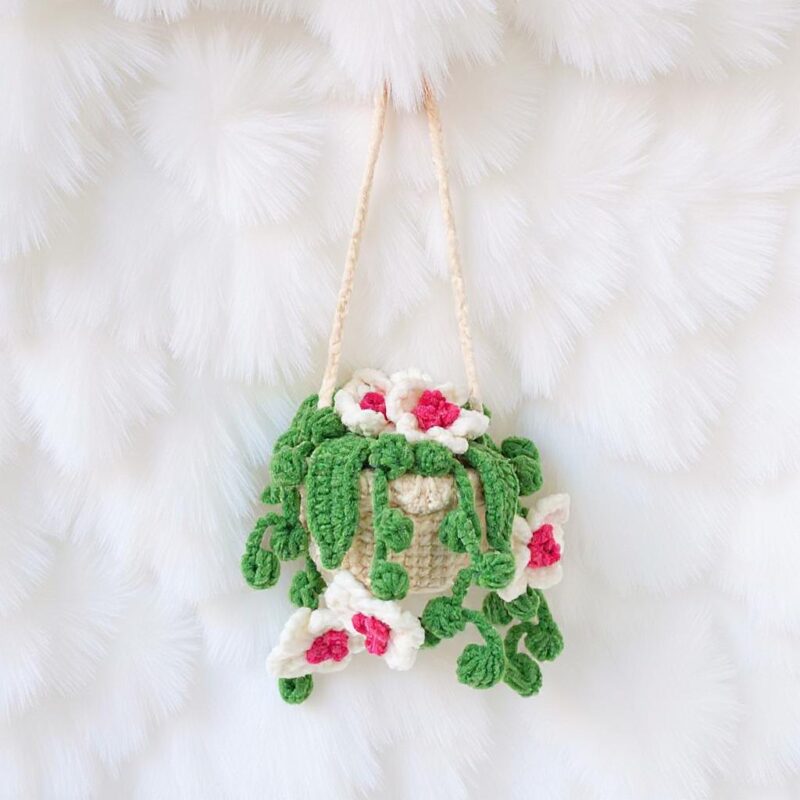 Flower Basket Amigurumi Crochet Pattern - Elegant DIY Home Decor - Instant Download PDF - Image 4