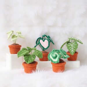 Houseplant Collection Amigurumi Crochet Pattern - Elegant DIY Home Decor - Instant Download PDF