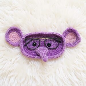 Elephant Amigurumi Crochet Pattern - Adorable DIY Eyeglasses Holder - Instant Download PDF