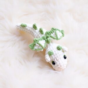 Emerald Frost Dragon Amigurumi Crochet Pattern - Mythical DIY Stuffed Animal Toy - Instant Download PDF