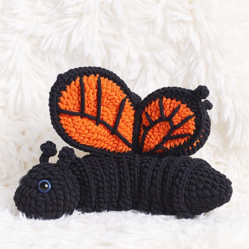 Emerging Butterfly Amigurumi Crochet Pattern - Whimsical DIY Stuffed Animal Toy - Instant Download PDF