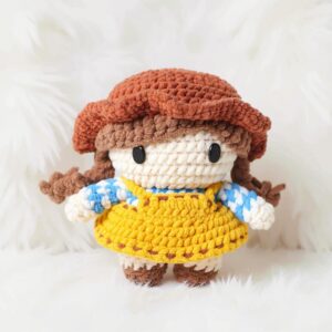Farm Girl Doll Amigurumi Crochet Pattern - Charming DIY Stuffed Doll Toy - Instant Download PDF
