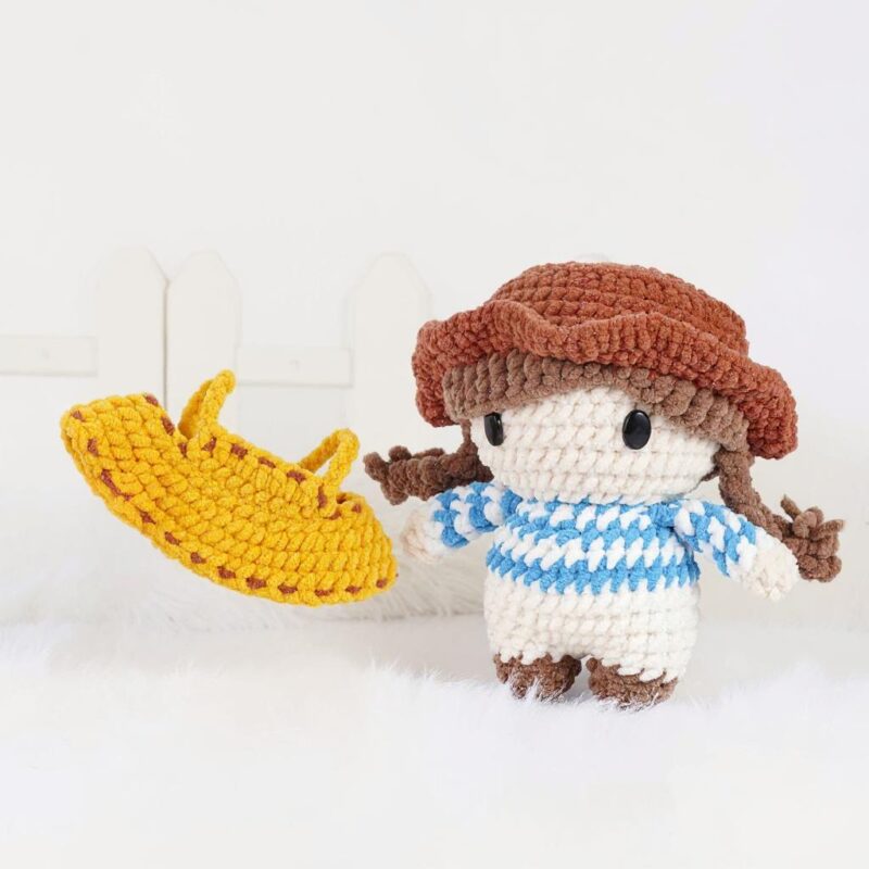 Farm Girl Doll Amigurumi Crochet Pattern - Charming DIY Stuffed Doll Toy - Instant Download PDF - Image 5
