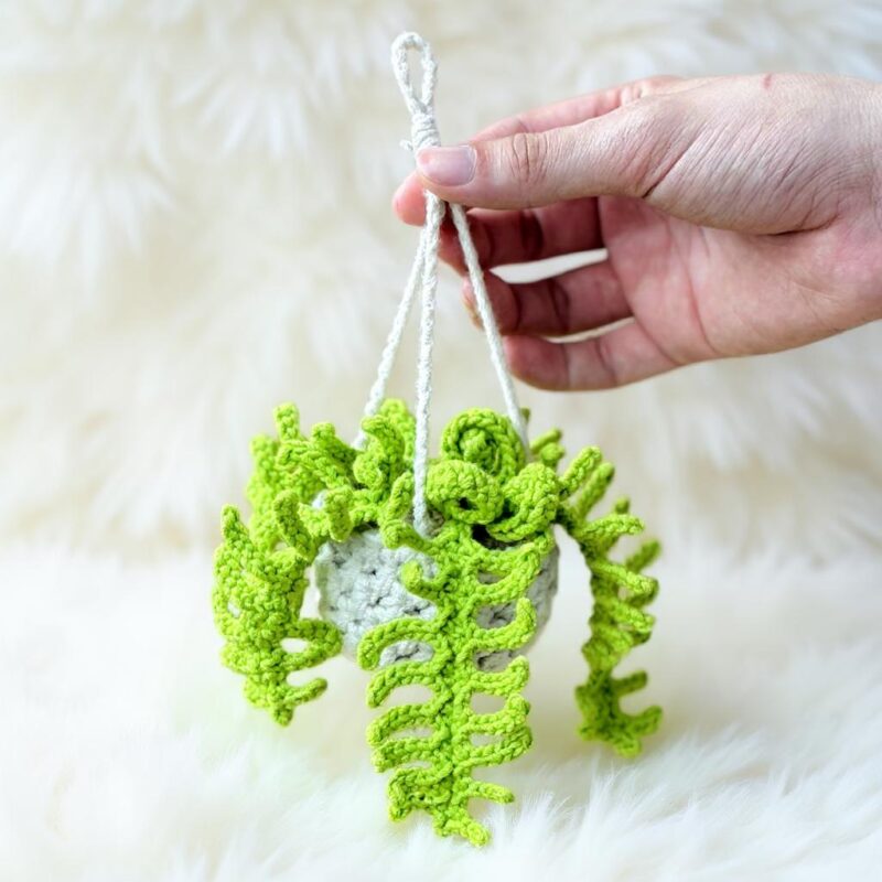 Fern Plant Basket Amigurumi Crochet Pattern - Charming DIY Plant Decor - Instant Download PDF - Image 2
