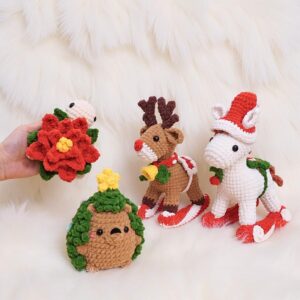 Festive Fireside Amigurumi Crochet Patterns Bundle - Cozy DIY Holiday Decor & Toys - Instant Download PDF