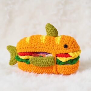 Fish Bread Amigurumi Crochet Pattern - Adorable DIY Stuffed Food Toy - Instant Download PDF