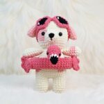 Flamingo Float Dog Amigurumi Crochet Pattern - Adorable DIY Stuffed Animal Toy - Instant Download PDF