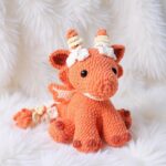Floral Dragon Amigurumi Crochet Pattern - Whimsical DIY Stuffed Animal Toy - Instant Download PDF