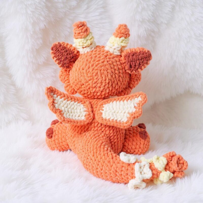 Floral Dragon Amigurumi Crochet Pattern - Whimsical DIY Stuffed Animal Toy - Instant Download PDF - Image 4
