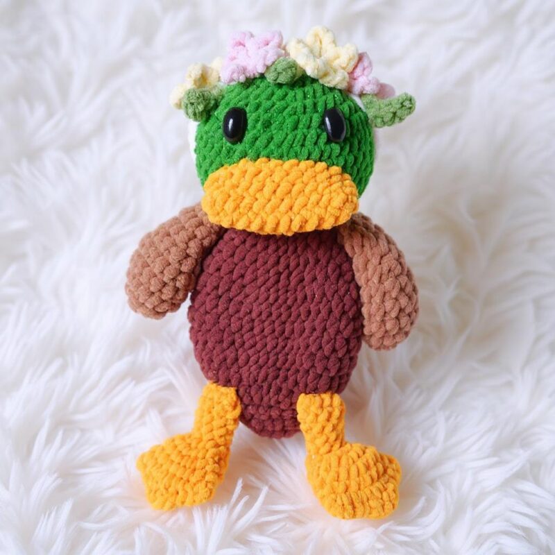 Floral Duck Comforter Amigurumi Crochet Pattern Bundle - Adorable DIY Baby Lovey Toy - Instant Download PDF - Image 2