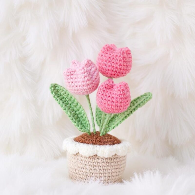 Floral Pot Collection Amigurumi Crochet Pattern - Elegant DIY Plant Decor - Instant Download PDF - Image 2
