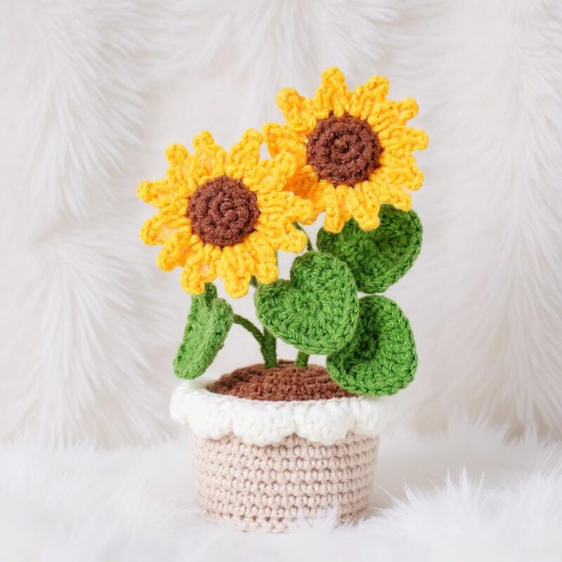 Floral Pot Collection Amigurumi Crochet Pattern - Elegant DIY Plant Decor - Instant Download PDF - Image 3