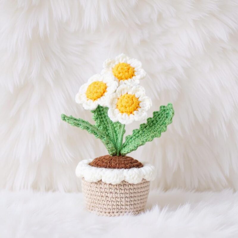 Floral Pot Collection Amigurumi Crochet Pattern - Elegant DIY Plant Decor - Instant Download PDF - Image 6