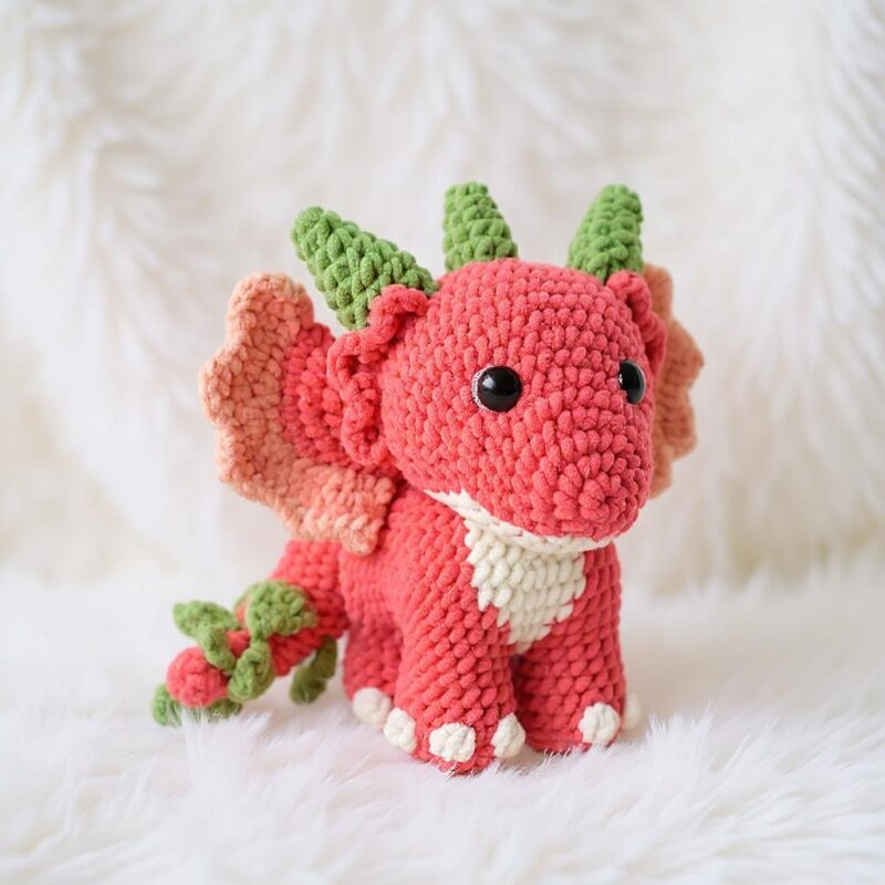 Floral Fruit Dragons Amigurumi Crochet Pattern Bundle - Adorable DIY Stuffed Animal Toys - Instant Download PDF - Image 2
