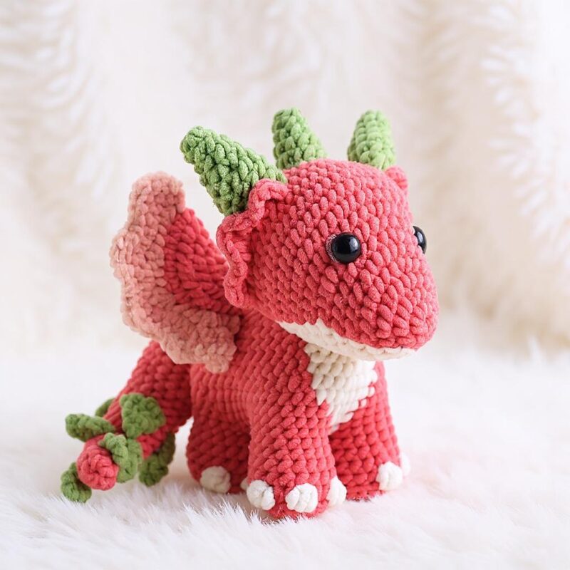 Floral Fruit Dragons Amigurumi Crochet Pattern Bundle - Adorable DIY Stuffed Animal Toys - Instant Download PDF - Image 3