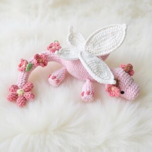 Flower Dragon Amigurumi Crochet Pattern - Whimsical DIY Stuffed Animal Toy - Instant Download PDF