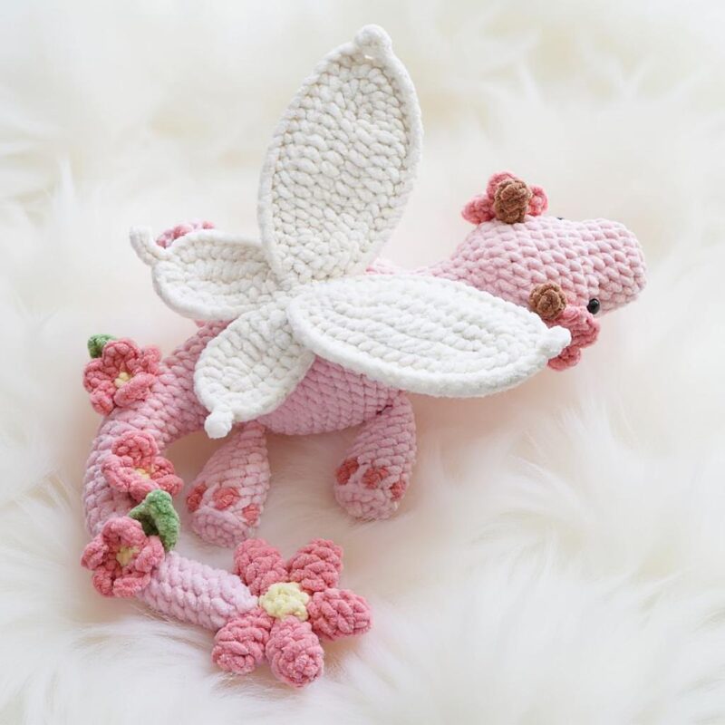 Flower Dragon Amigurumi Crochet Pattern - Whimsical DIY Stuffed Animal Toy - Instant Download PDF - Image 2