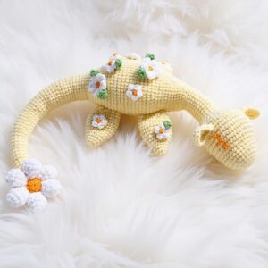 Flower Plesiosaur Amigurumi Crochet Pattern - Adorable DIY Stuffed Animal Toy - Instant Download PDF