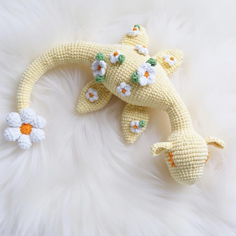 Flower Plesiosaur Amigurumi Crochet Pattern - Adorable DIY Stuffed Animal Toy - Instant Download PDF - Image 2