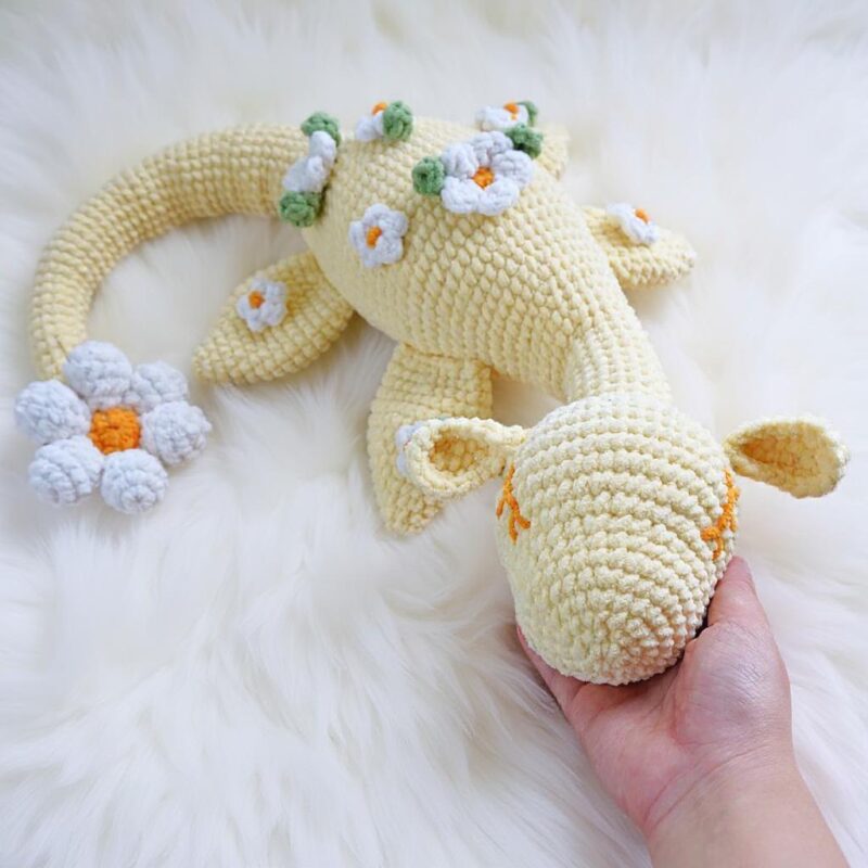 Flower Plesiosaur Amigurumi Crochet Pattern - Adorable DIY Stuffed Animal Toy - Instant Download PDF - Image 3