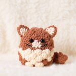 Fluffy Brown Cat Amigurumi Crochet Pattern - Adorable DIY Stuffed Animal Toy - Instant Download PDF