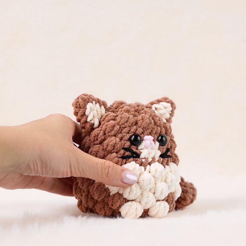 Fluffy Brown Cat Amigurumi Crochet Pattern - Adorable DIY Stuffed Animal Toy - Instant Download PDF - Image 3