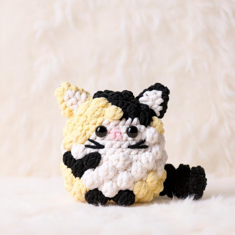 Fluff the Calico Cat Amigurumi Crochet Pattern - Adorable - DIY Stuffed Animal Toy - Instant Download PDF