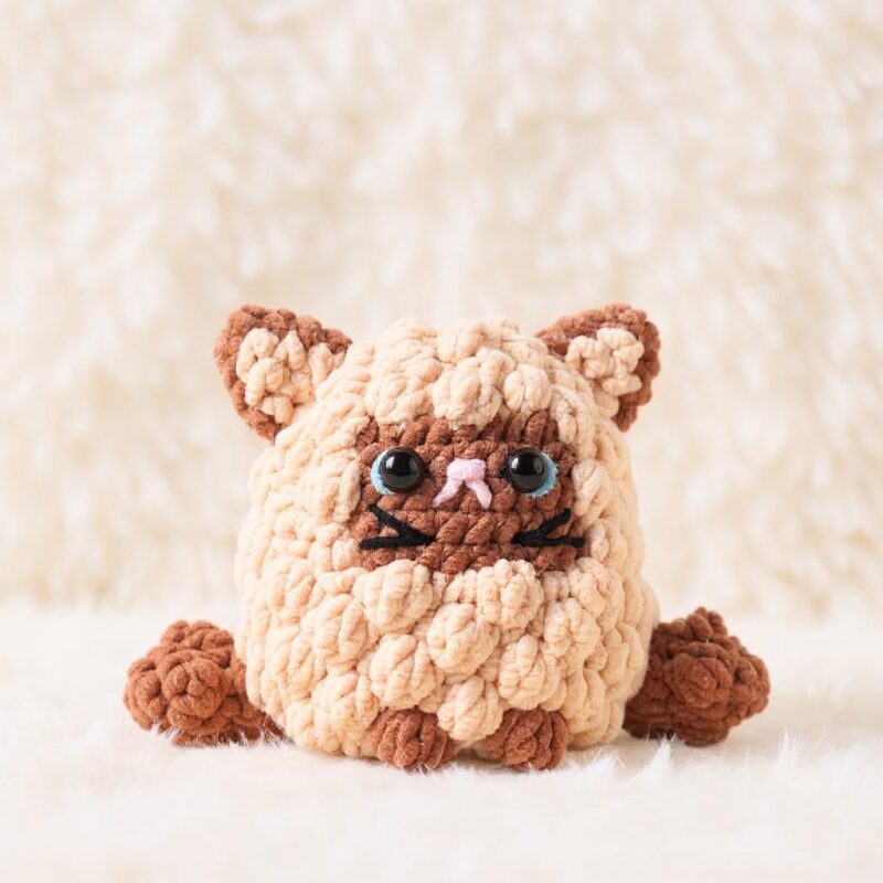 Fluffy Siamese Cat Amigurumi Crochet Pattern - Adorable DIY Stuffed Animal Toy - Instant Download PDF - Image 3