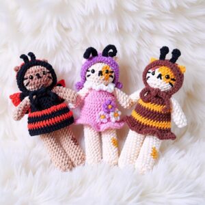 Flutter Comforter Cats Amigurumi Crochet Pattern Bundle - Adorable DIY Stuffed Animal Toys - Instant Download PDF