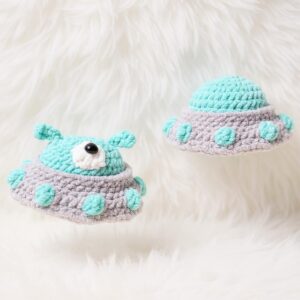 Flying Saucer Amigurumi Crochet Pattern - Whimsical DIY Stuffed Toy - Instant Download PDF