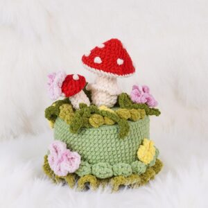 Forest Cake Amigurumi Crochet Pattern - Whimsical DIY Play Food - Instant Download PDF
