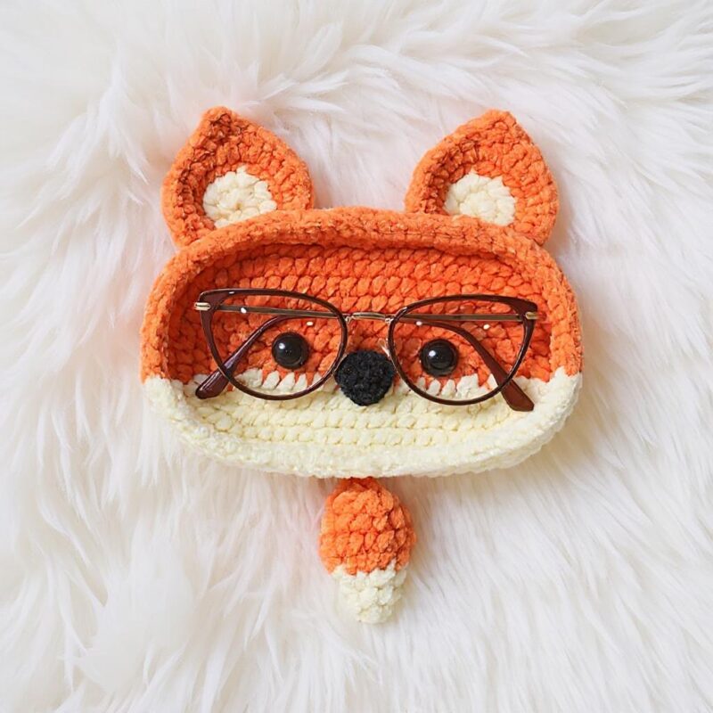 Fox Amigurumi Crochet Pattern - Adorable DIY Eyeglass Stand - Instant Download PDF