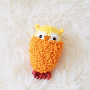 Fried Shrimp Owl Amigurumi Crochet Pattern - Whimsical DIY Stuffed Animal Toy - Instant Download PDF